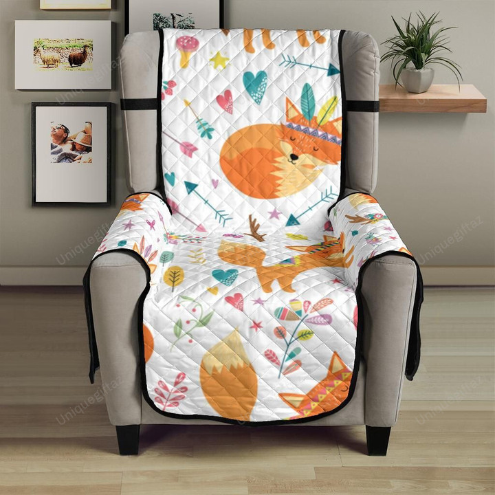 Cute Tribal Fox Pattern Chair Cover Protector