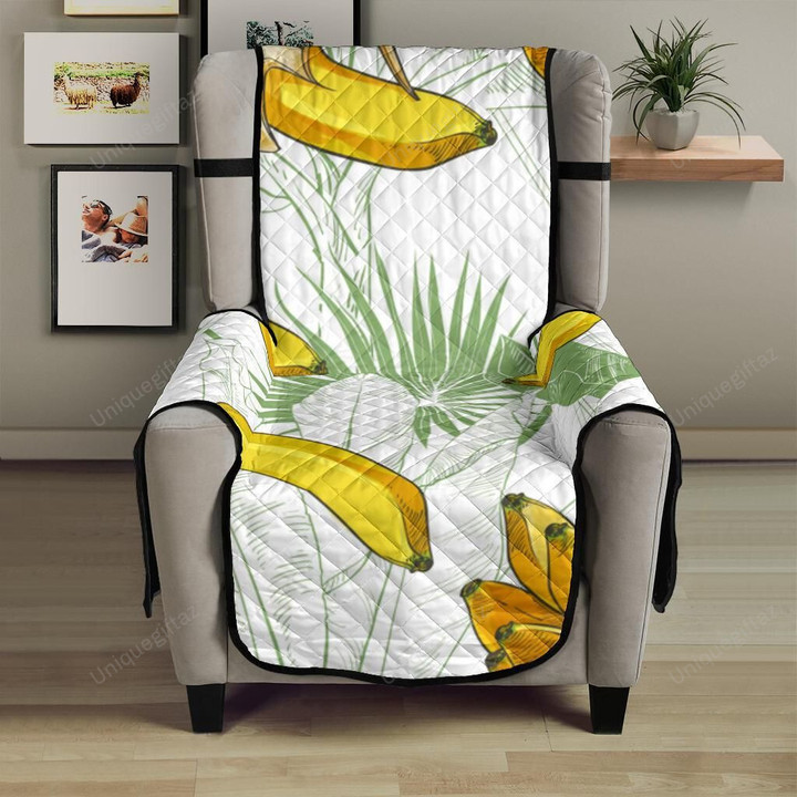 Banana Pattern Background Chair Cover Protector