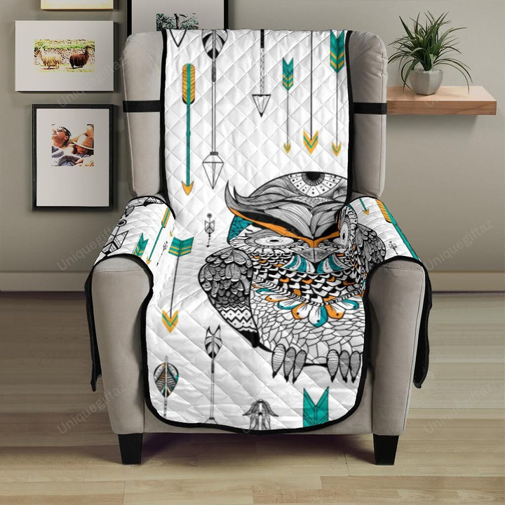 Owl Arrow Pattern Chair Cover Protector