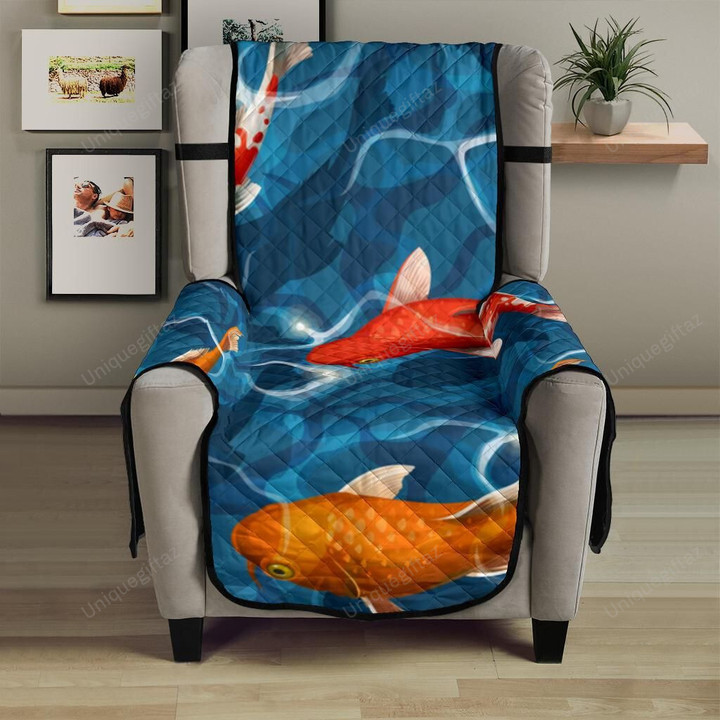 Koi Fish Carp Fish In Water Pattern Chair Cover Protector