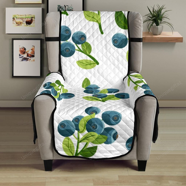 Blueberry White Background Chair Cover Protector