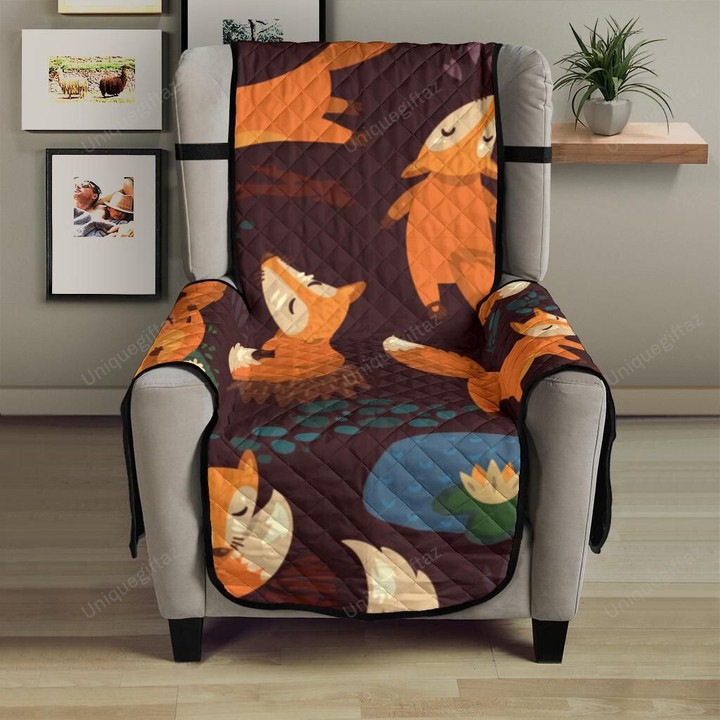 Fox Pattern Chair Cover Protector