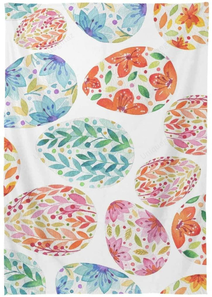 Spring Flower Pattern Of Eggs Easter Gifts Tablecloth Home Decor