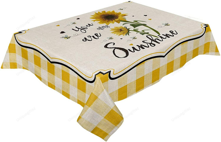 Sunflower You Are My Sunshine Vintage Style Design Tablecloth Home Decor