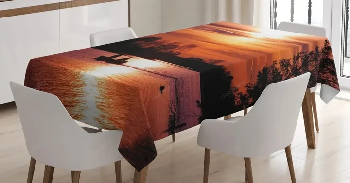 Dramatic Sunset At Waller 3d Printed Tablecloth Home Decoration