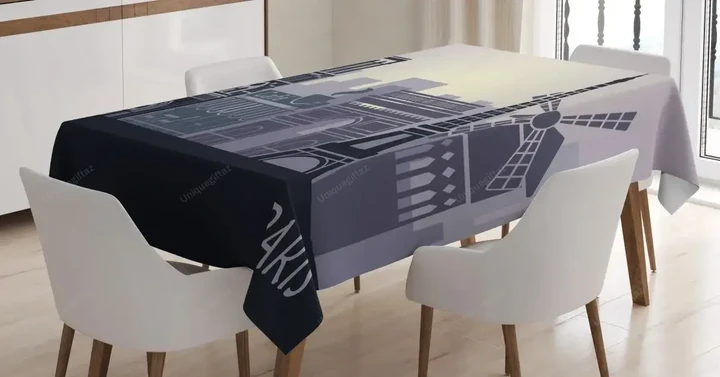 French Building 3d Printed Tablecloth Home Decoration