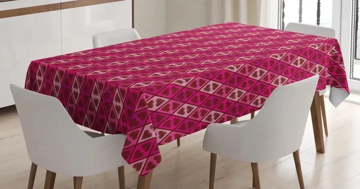 Feminine Sketchy Hearts 3d Printed Tablecloth Home Decoration