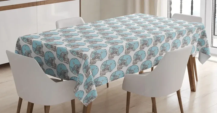 Safety Sketch 3d Printed Tablecloth Home Decoration