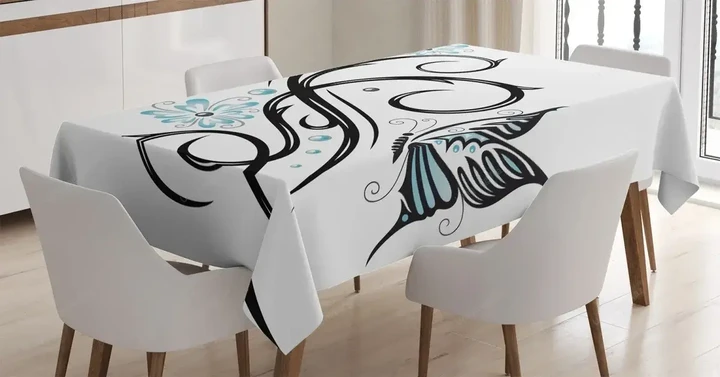 Butterfflies And Leaves 3d Printed Tablecloth Home Decoration