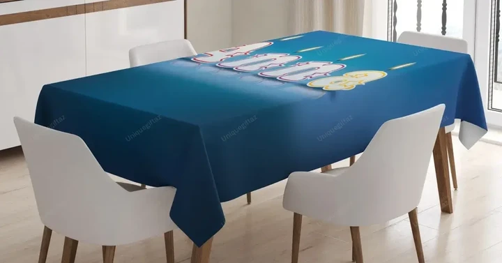 Birthday Candles Name 3d Printed Tablecloth Home Decoration