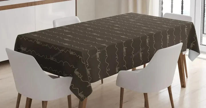 Hope Love Fun Happy Words 3d Printed Tablecloth Home Decoration