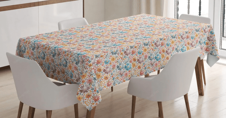 Zigzag Lines Flowers Art 3d Printed Tablecloth Home Decoration