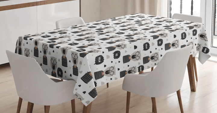 Hello Howdy Comic Animals 3d Printed Tablecloth Home Decoration