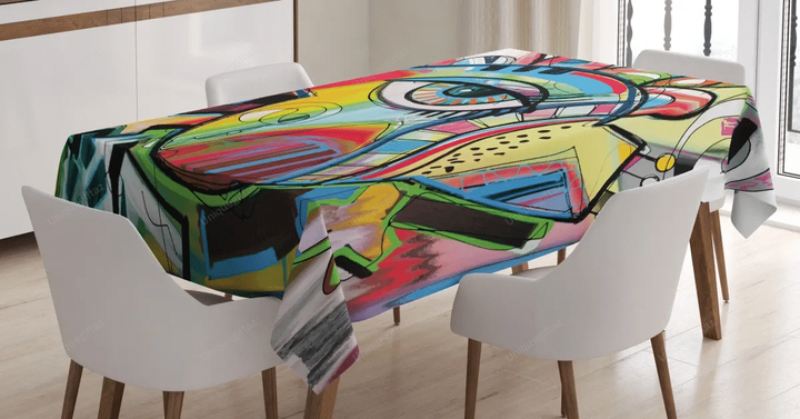 Colorful Art Eye 3d Printed Tablecloth Home Decoration