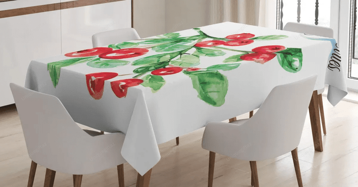Fresh Botanical Nature 3d Printed Tablecloth Home Decoration