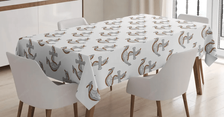 Anchor And Rope 3d Printed Tablecloth Home Decoration