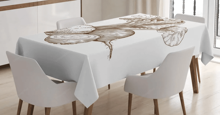 Vintage Beet 3d Printed Tablecloth Home Decoration