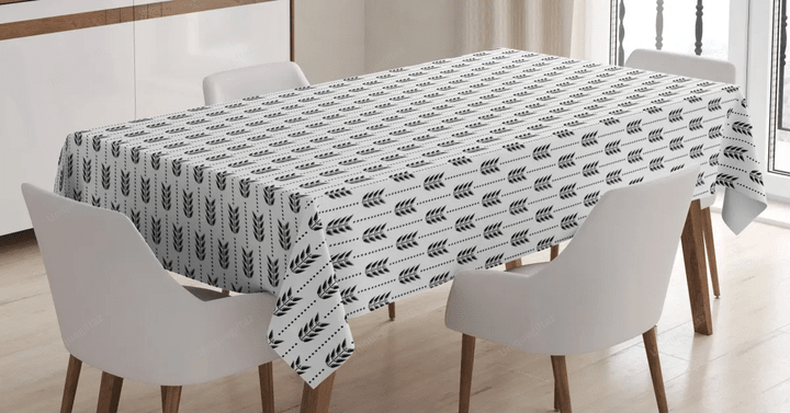 Dots Foliage Leaves 3d Printed Tablecloth Home Decoration