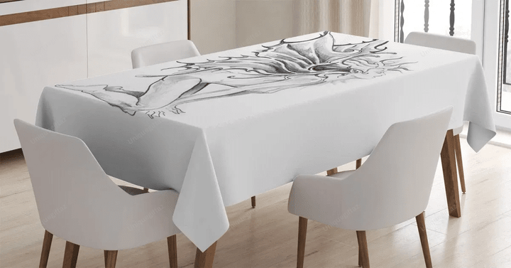 Pencil Drawing Angels 3d Printed Tablecloth Home Decoration