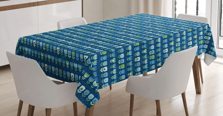 Scandinavian Inspired Tulips 3d Printed Tablecloth Home Decoration