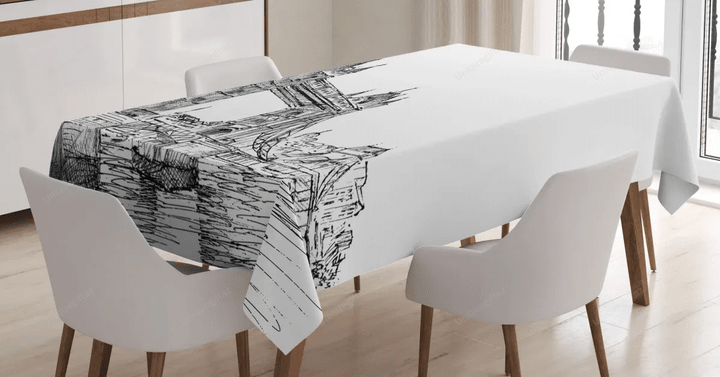 Tower Bridge Uk Scenery 3d Printed Tablecloth Home Decoration