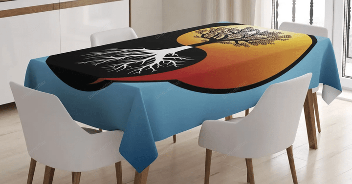 Abstract Tree And Root 3d Printed Tablecloth Home Decoration