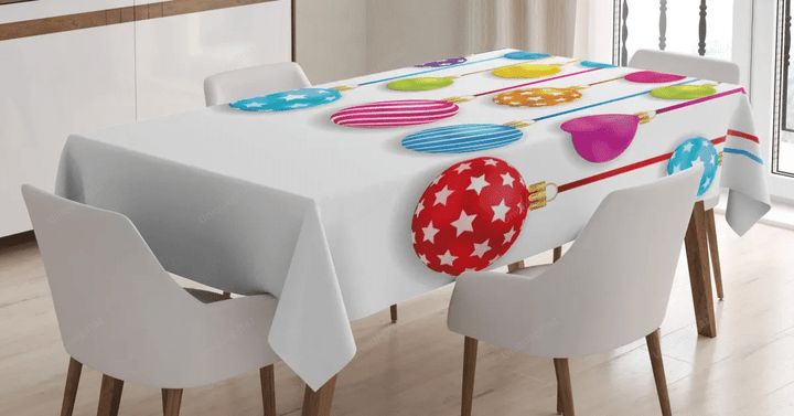 Volorful Hanged Balls 3d Printed Tablecloth Home Decoration