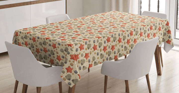 Doodle Coastal Items Pattern 3d Printed Tablecloth Home Decoration