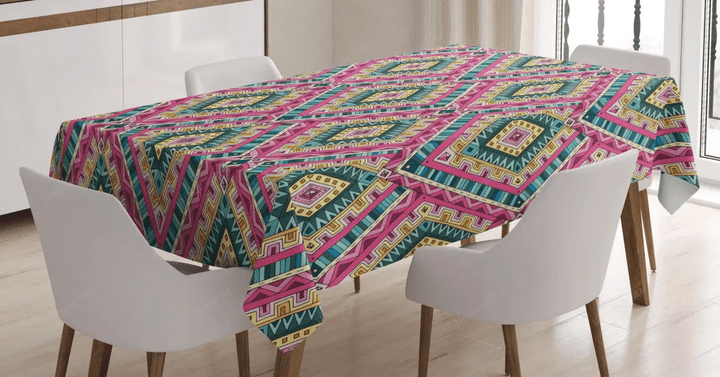 Geometric Doodle 3d Printed Tablecloth Home Decoration