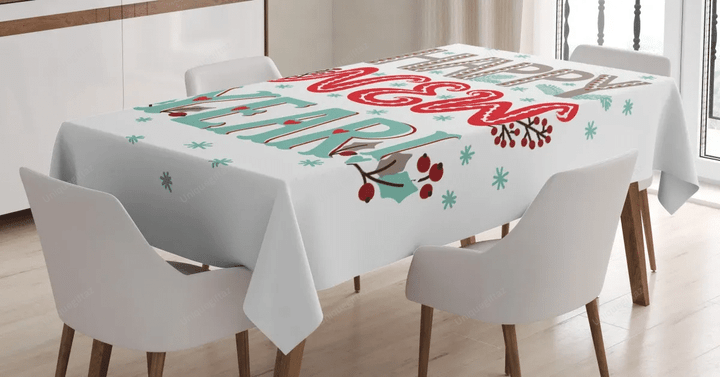 Typography In Motifs 3d Printed Tablecloth Home Decoration