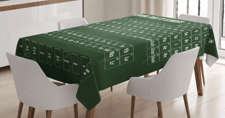 Science Elements 3d Printed Tablecloth Home Decoration