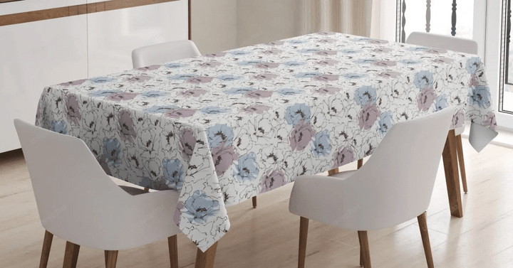 Nostalgic Watercolors 3d Printed Tablecloth Home Decoration
