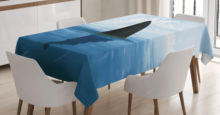 Fin Sea Surface Danger 3d Printed Tablecloth Home Decoration