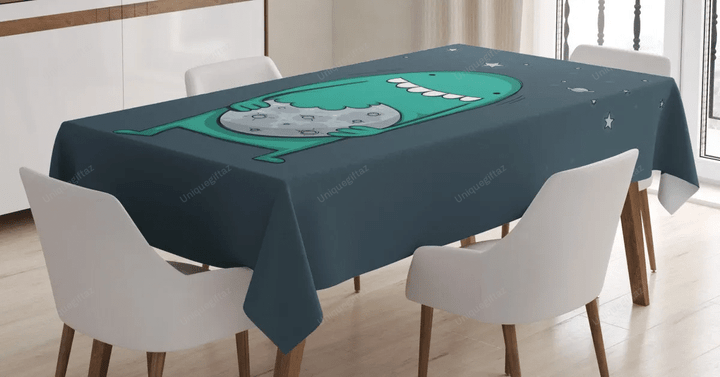 Monster With Sharp Teeth 3d Printed Tablecloth Home Decoration