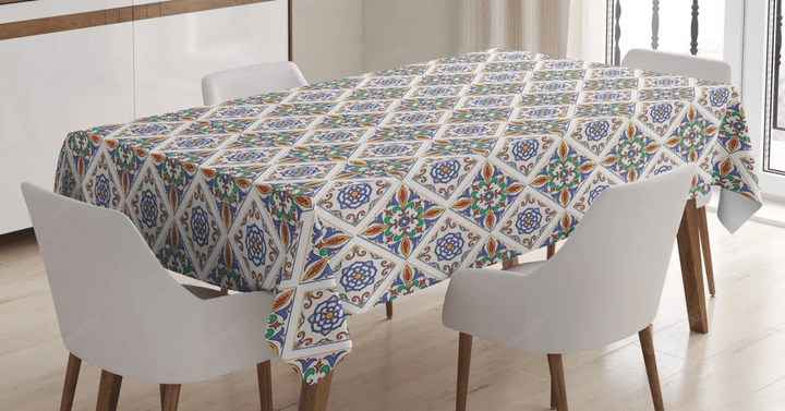 Azulejo Tile Art 3d Printed Tablecloth Home Decoration