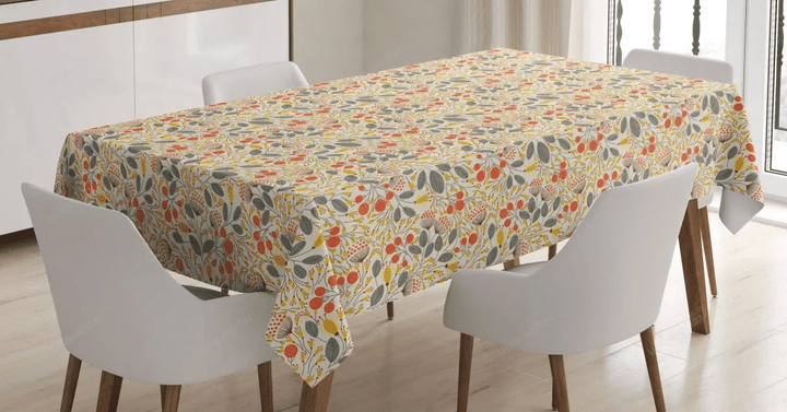 Hand Drawn Style Growth 3d Printed Tablecloth Home Decoration