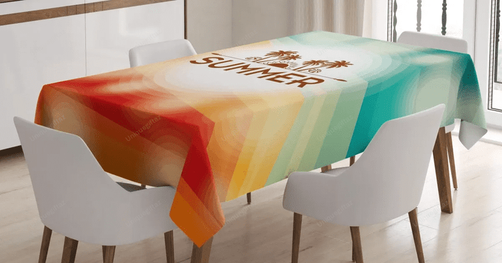 Palm Tree Sun Holiday 3d Printed Tablecloth Home Decoration