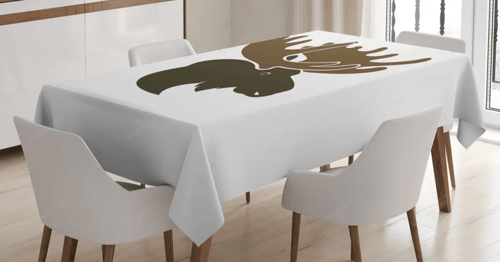 Canadian Deer Head 3d Printed Tablecloth Home Decoration