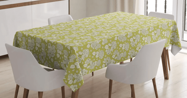 Floral Vintage Hydrangea 3d Printed Tablecloth Home Decoration