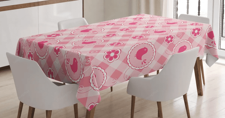 Cheerful Birds Daisy 3d Printed Tablecloth Home Decoration