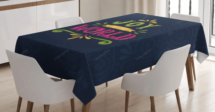 Ornate Xmas Theme Motif 3d Printed Tablecloth Home Decoration