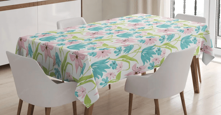 Botanical Springtime 3d Printed Tablecloth Home Decoration