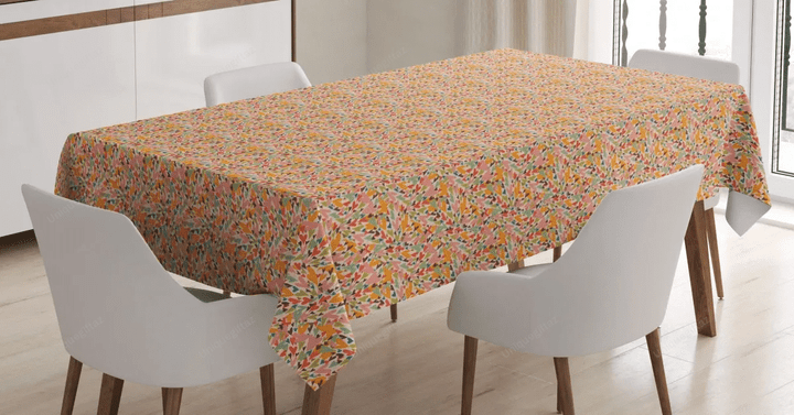 Colorful Heart Shape 3d Printed Tablecloth Home Decoration