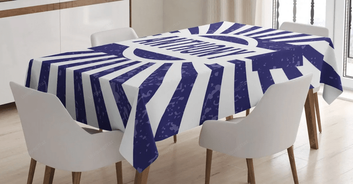 Masculine Name In Blue 3d Printed Tablecloth Home Decoration