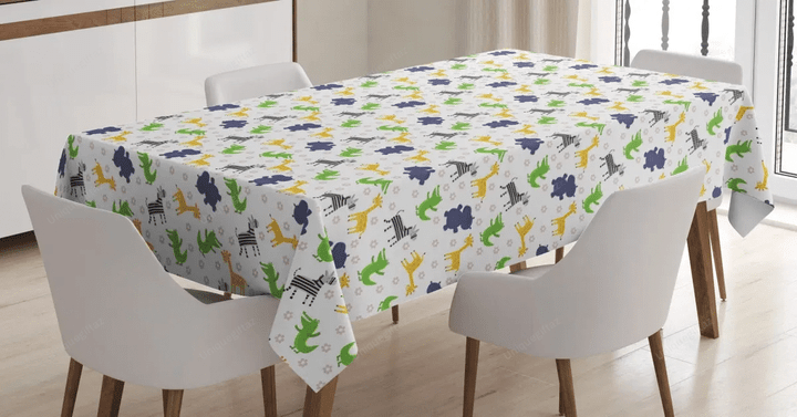 Cheerful Safari Daisies 3d Printed Tablecloth Home Decoration