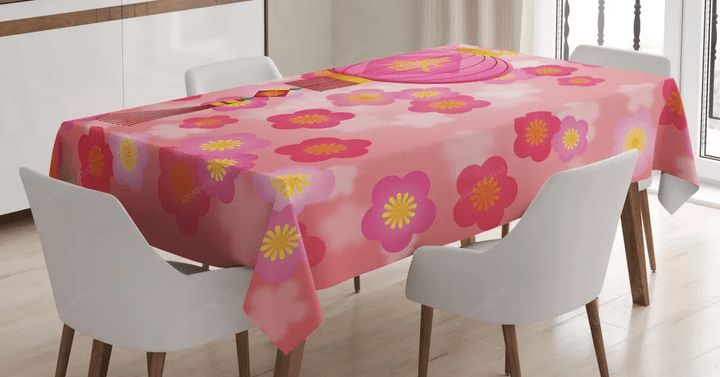 Cherry Blossom New Year 3d Printed Tablecloth Home Decoration
