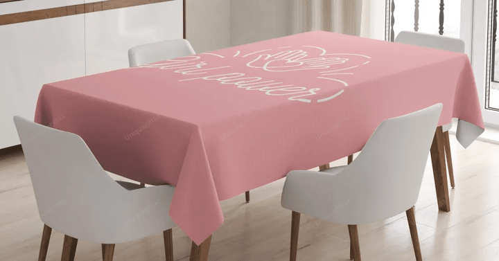 Simple Design Lettering 3d Printed Tablecloth Home Decoration