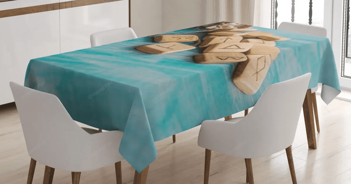 The Image Of Wooden Pieces 3d Printed Tablecloth Home Decoration