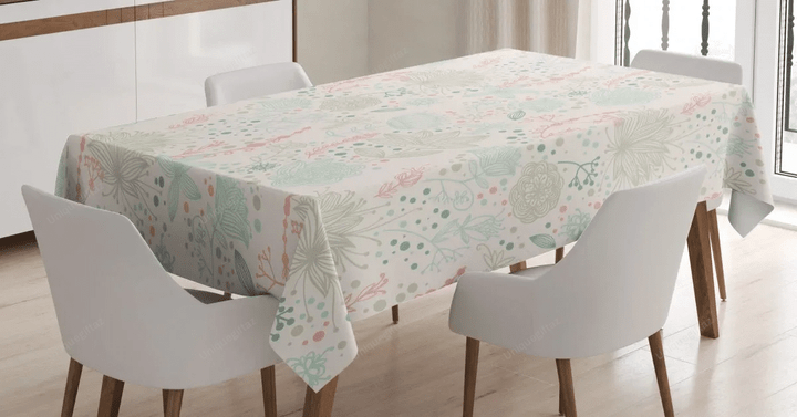 Soft Toned Nature Theme 3d Printed Tablecloth Home Decoration