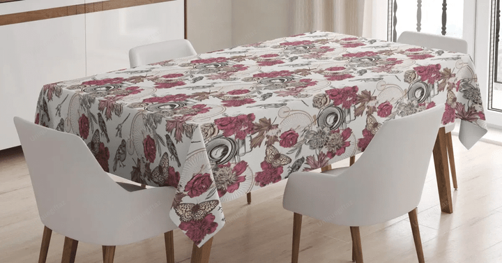Flower Bouquet Pansy Rose 3d Printed Tablecloth Home Decoration